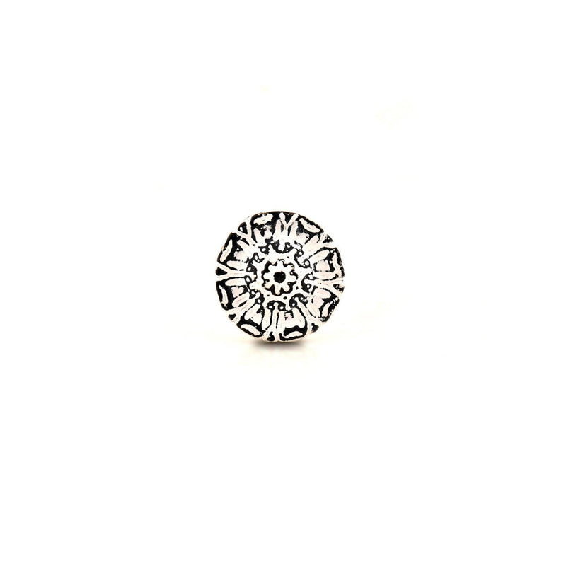 Mandala Distressed White Drawer Knob- Set Of 4 - The Decor Mart 