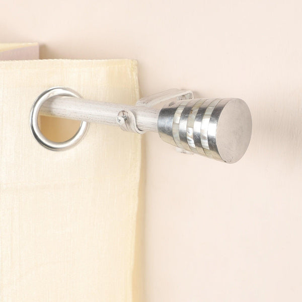 MOP Metal Blend Extendable Curtain Rod White 25MM (Hardware Included) - The Decor Mart 