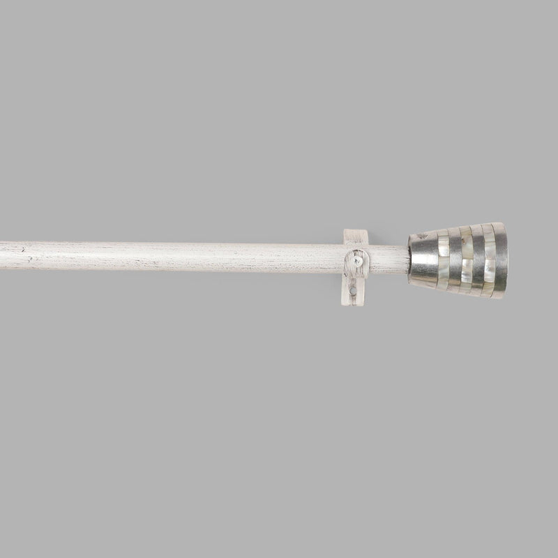 MOP Metal Blend Extendable Curtain Rod White 25MM (Hardware Included) - The Decor Mart 