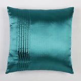 Pleat Satin Cushion Cover- Turquoise (Set of 2) - The Decor Mart 