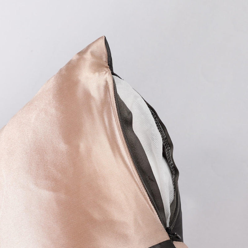 Satin Cushion Cover- Black & Pink (Set of 2) - The Decor Mart 