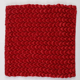 Smocked Satin Cushion Cover- Red (Set of 2) - The Decor Mart 