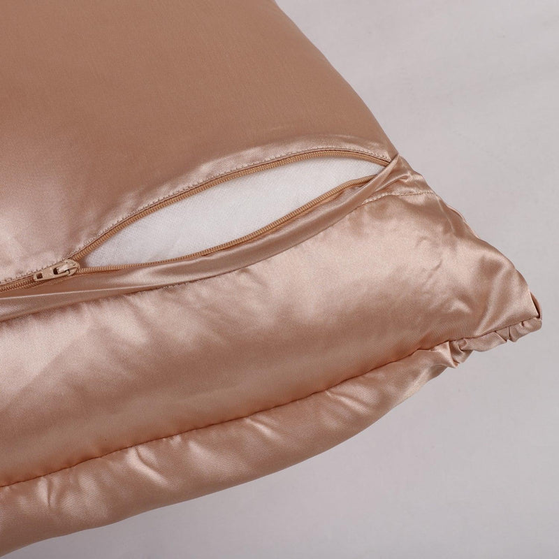 Princess Satin Cushion Cover- Pink (Set of 2) - The Decor Mart 