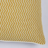 Cotton Two Way Printed Cushion Cover- Yellow & White (Set of 5) - The Decor Mart 