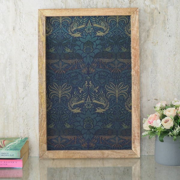 Peacock & Dragon Textile Canvas Painting 