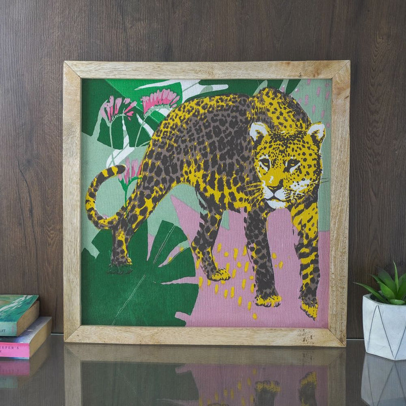 Tropical Cheetah Canvas Painting 