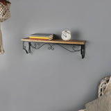 Wooden Shelf With Iron Frame - The Decor Mart 