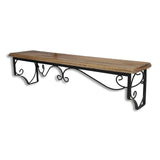Wooden Shelf With Iron Frame - The Decor Mart 