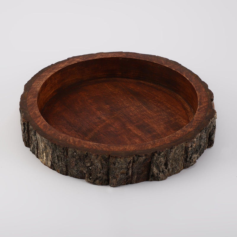 Wood Log Platter - The Decor Mart 