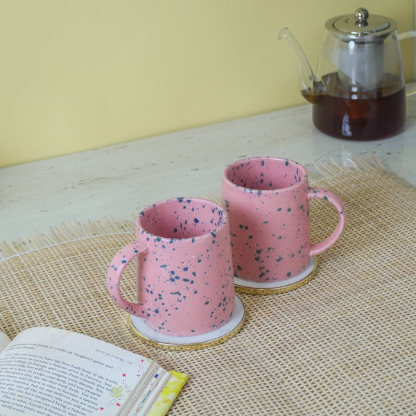 Pink Terrazzo Mug Set of 2