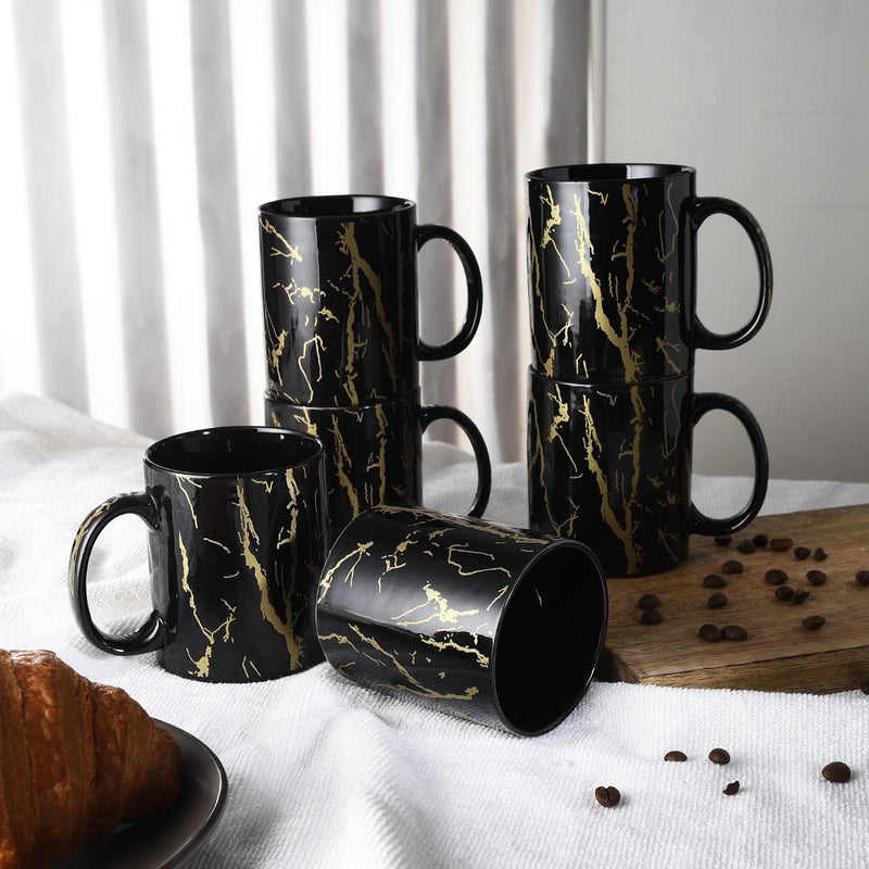 Ceramic Baroque Coffee Mug - Set  Of 6 - The Decor Mart 
