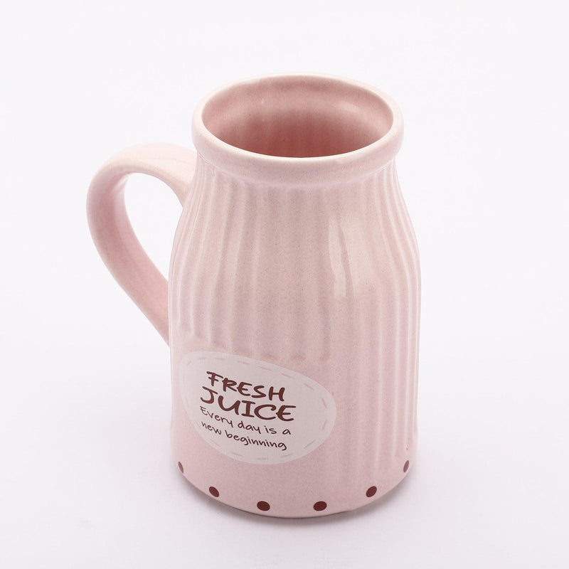 Ceramic Large Juice Mug- Pink - The Decor Mart 