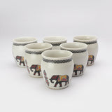 Ceramic Kullad- Elephant (Set of 6) - The Decor Mart 