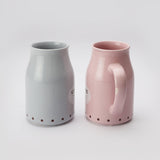 Ceramic Pastel Mug- Pink & Blue (Set  of 2) - The Decor Mart 