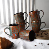 Ceramic Splatter Coffee Mug- Set Of 6 - The Decor Mart 