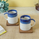Blue Glazed ceramic Mug Set of 2