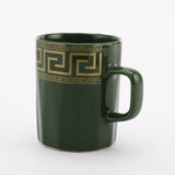 Ceramic Egyptian Glazed Mug- Green  Set of 4 - The Decor Mart 