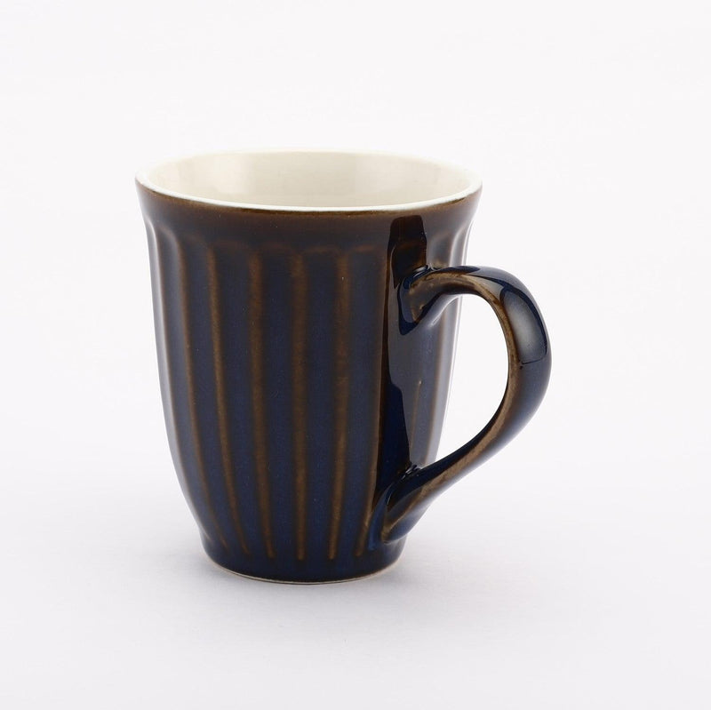 Ceramic Blue Gold Glazed Mug- Set of 6 - The Decor Mart 