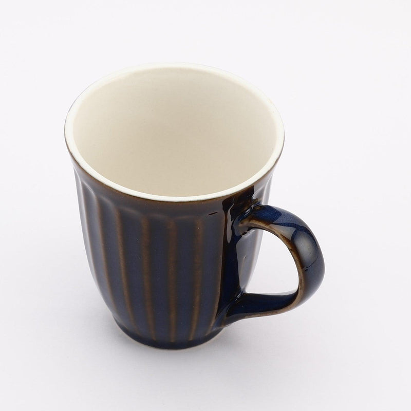 Ceramic Blue Gold Glazed Mug- Set of 6 - The Decor Mart 