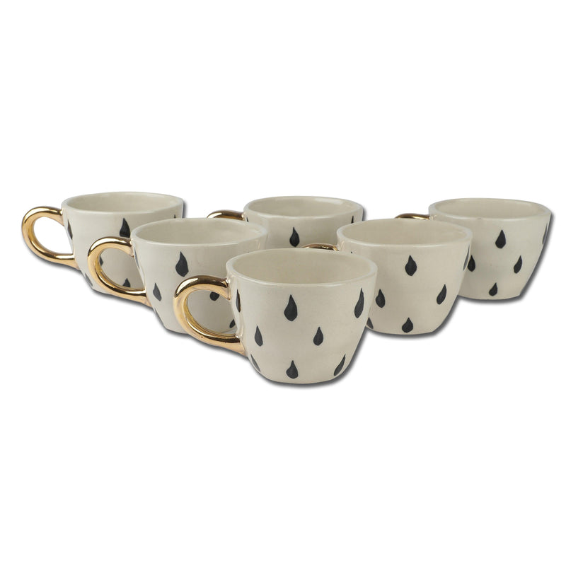 Ceramic Bohemic BW Cups - The Decor Mart 