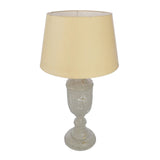 The Decor Mart Antique Hand Crafted Grey Table Lamp With Shade (Includes Bulb) - The Decor Mart 