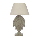The Decor Mart Antique Handcrafted Light Grey Table Lamp With Shades (Includes Bulb) - The Decor Mart 