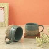 Sage Glazed Finished Ceramic Cups- Set of 2