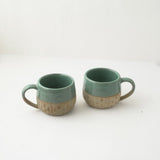 Sage Glazed Finished Ceramic Cups- Set of 4