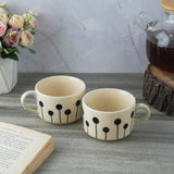 Ceramic Boho Tea Cups- Set of 2