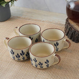 Bohemic Flower Ceramic Cup- Set of 4