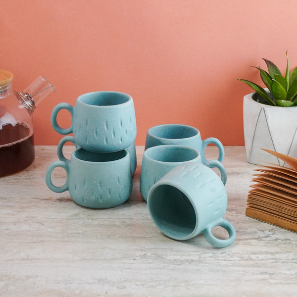 Blue Blend Tea Cups- Set of 6
