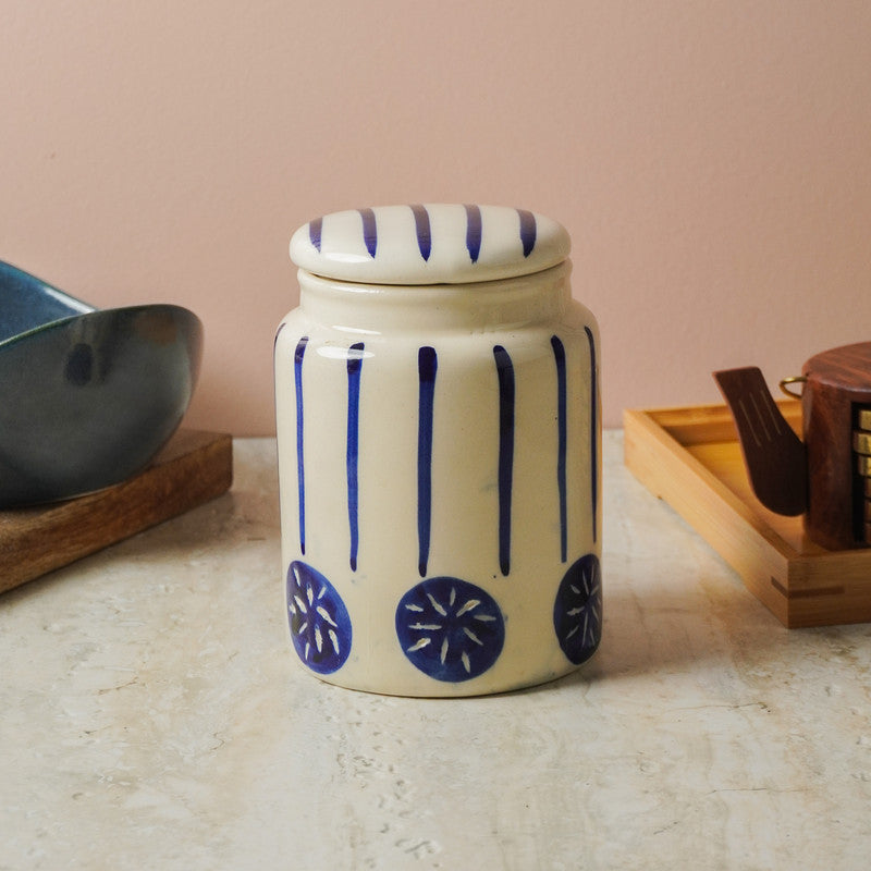 Bohemian Ceramic Storage Jar- Small