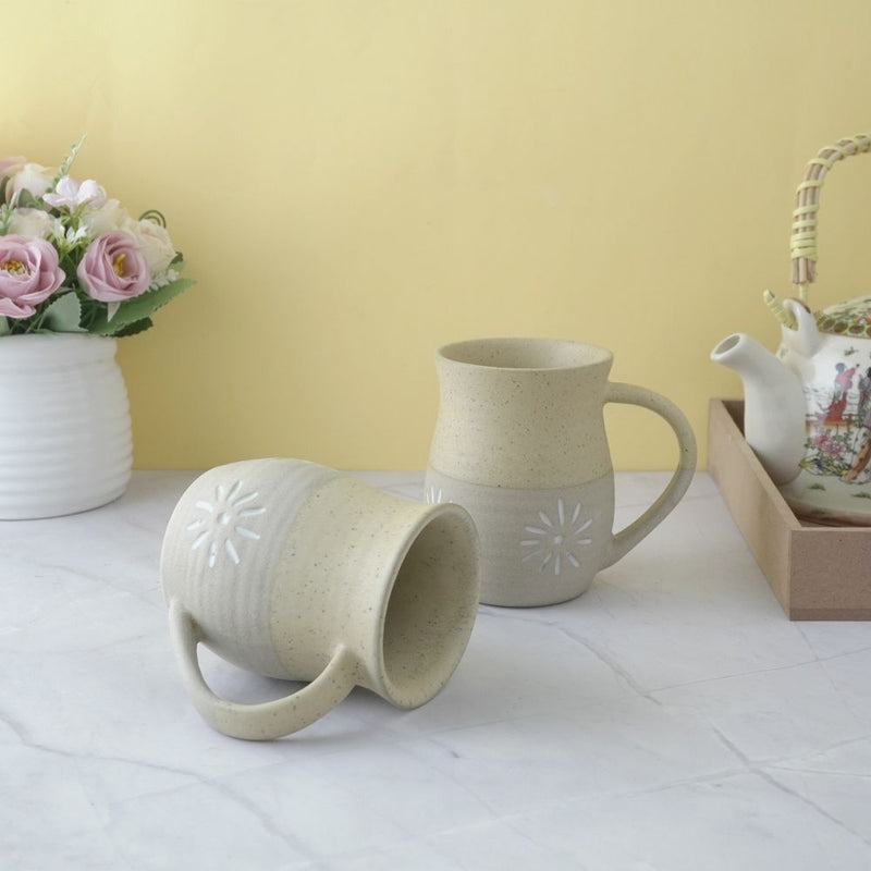 Suffolk Ceramic Mug- Set of 2 (Beige)