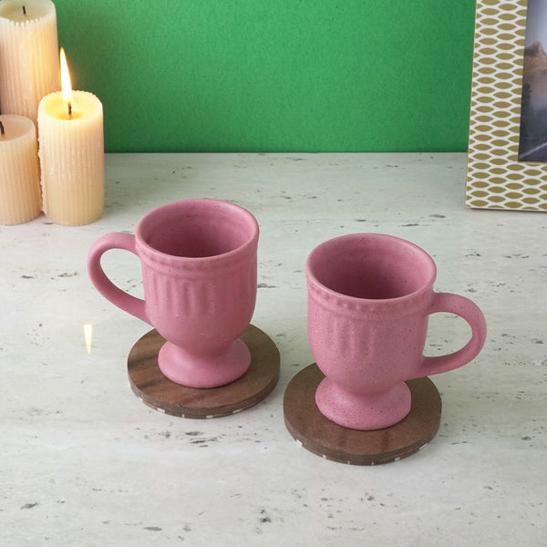 Royal Pink Ceramic Mug- Set of 2