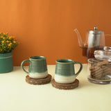 Triple Shade Ceramic Cups- Set of 4 