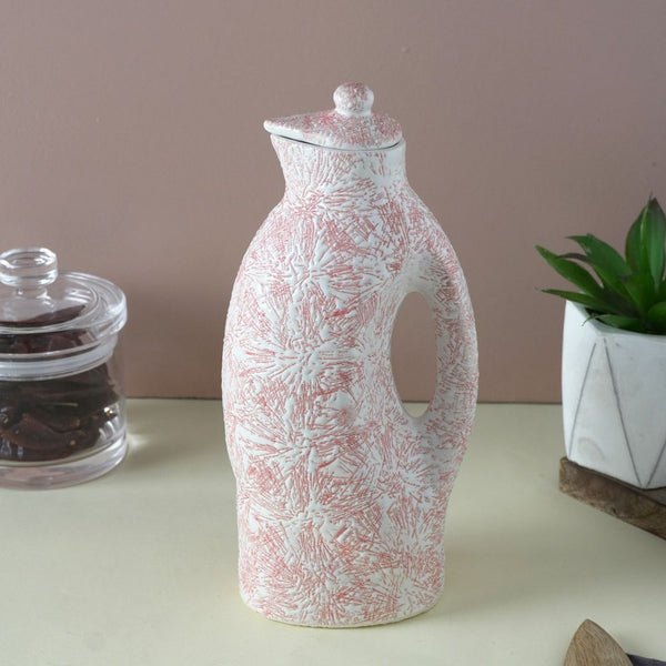 Pink Floral Ceramic Oil Dispenser