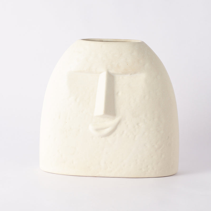 Ceramic Smirk Vase (Medium)