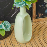 Hollow Glossy Ceramic Vase- Light Green