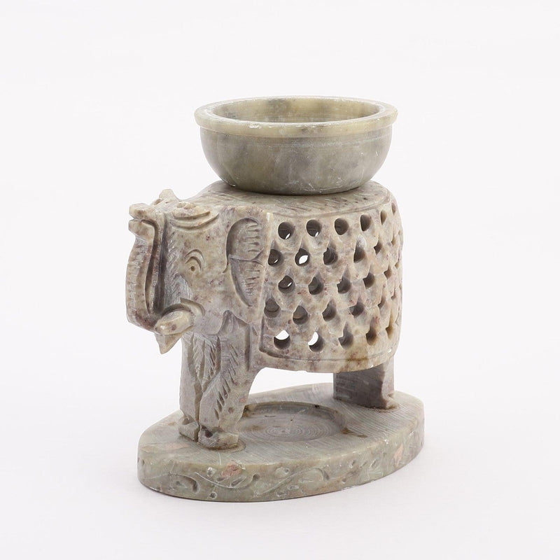 Marble Elephant Tea Light Holder - The Decor Mart 