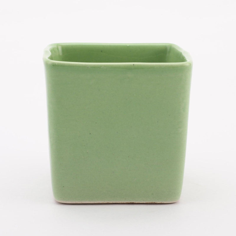 Ceramic Square Pot- Sage(Set of 2) - The Decor Mart 