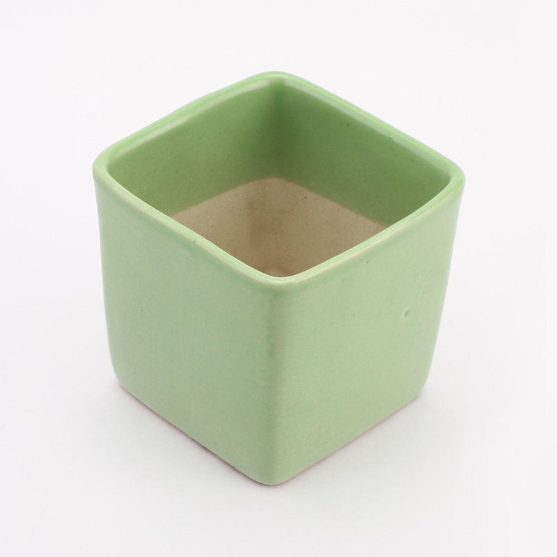 Ceramic Square Pot- Sage(Set of 2) - The Decor Mart 