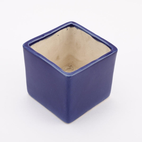 Ceramic Square Pot- Blue (Set of 2) - The Decor Mart 