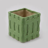 Ceramic Modern   Planter- Sage - The Decor Mart 
