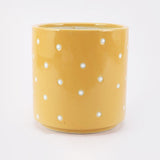 Ceramic Polka Dot Planter- Yellow (Set of 2) - The Decor Mart 