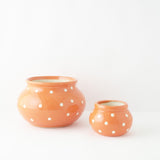 Modern Matka Ceramic Planter- Orange