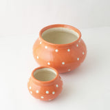 Modern Matka Ceramic Planter- Orange