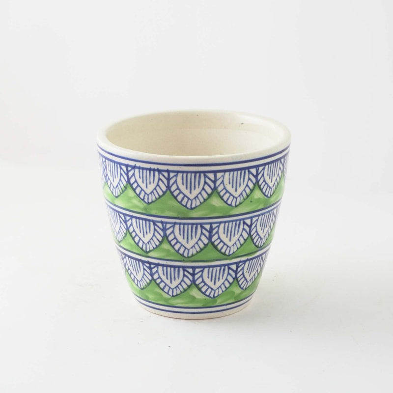 Worli Art Ceramic Planter- Green