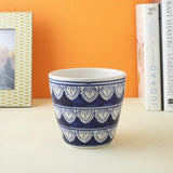 Worli Art Ceramic Planter- Dark Blue