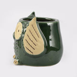 Ceramic Owl Planter- Green - The Decor Mart 