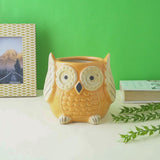 Ceramic Owl Planter- Orange